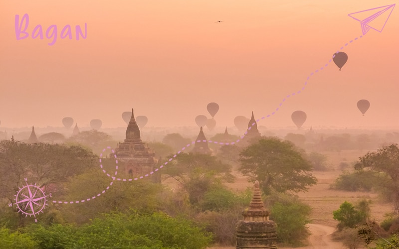 Bagan, la merveilleuse : En montgolfière et e-bike